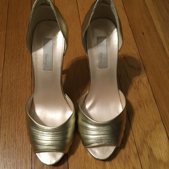 Spiegel Metallic Gold peep toe pump - Picture 2 of 3